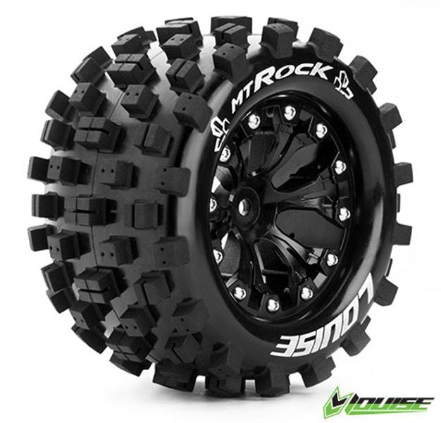 LT3275B MT-Rock 2.8 tyre w/rim Black 12mm hex Louise
