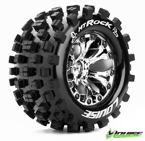 LT3275CH MT-Rock 2.8 tyre w/rim Chrome 12mm hex Louise