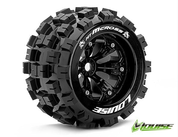 LT3276B MT-Cross 1/8 Truck Tyre w/BLK rim Louise