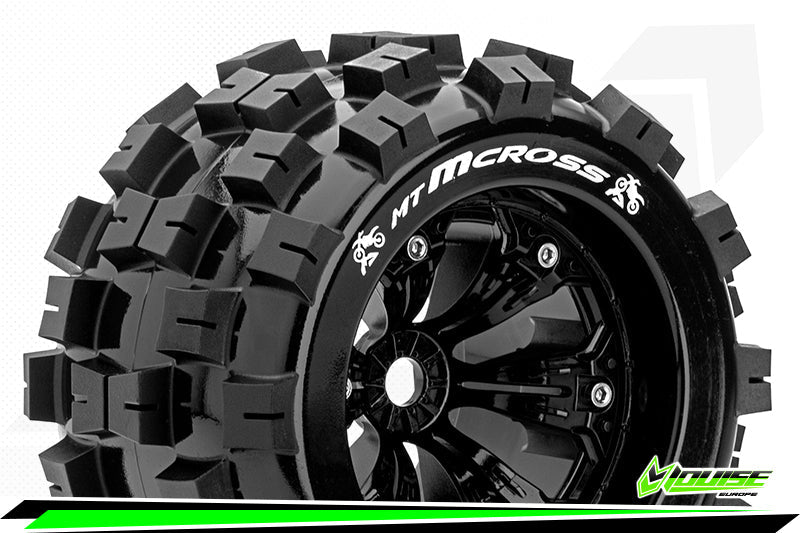 LT3276BH MT-Cross 1/8 Truck Tyre w/BLK rim Louise