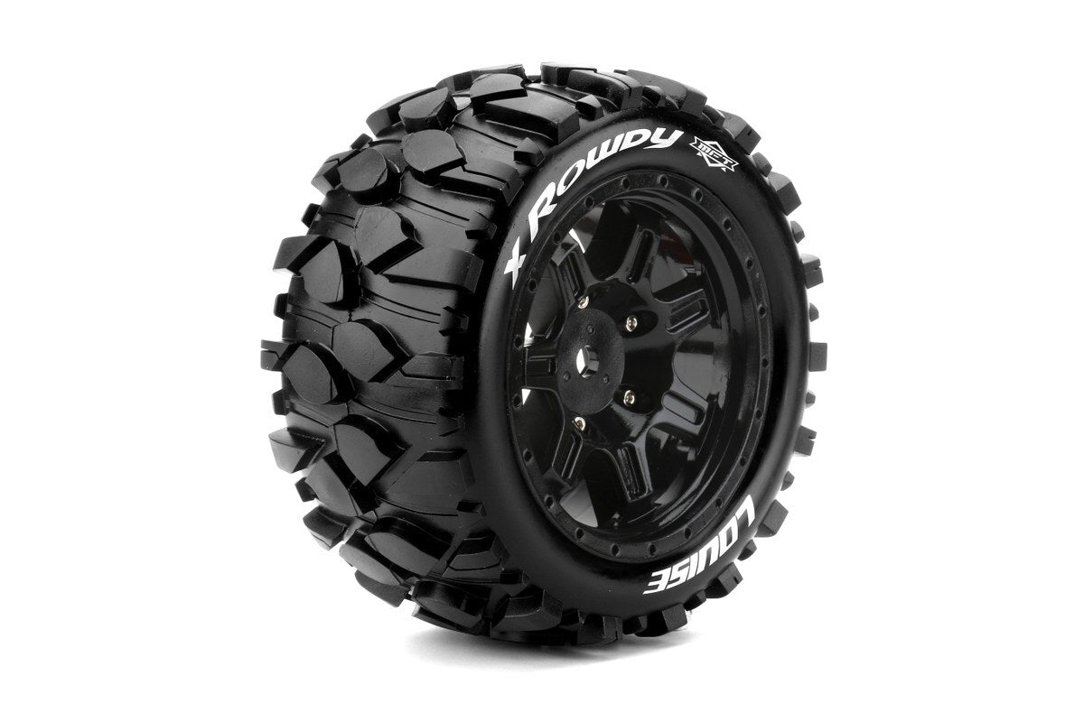 LT3351B X-ROWDY Rim & Tyre X-MAXX 24mm hex Louise