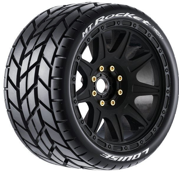 LT3353SB Louise RC Mt-Rocket Speed 1/8 Monster Truck Tires, 0" & 1/2" Offset, 17MM Removable Louise