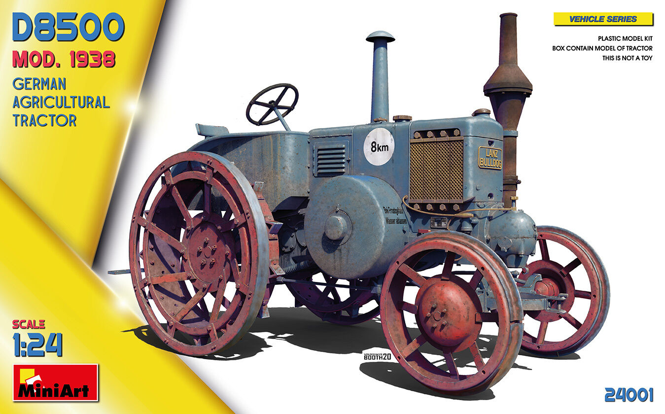 MiniArt 1/24 German Agricultural Tractor D8500 Mod. 1938 Plastic Model Kit