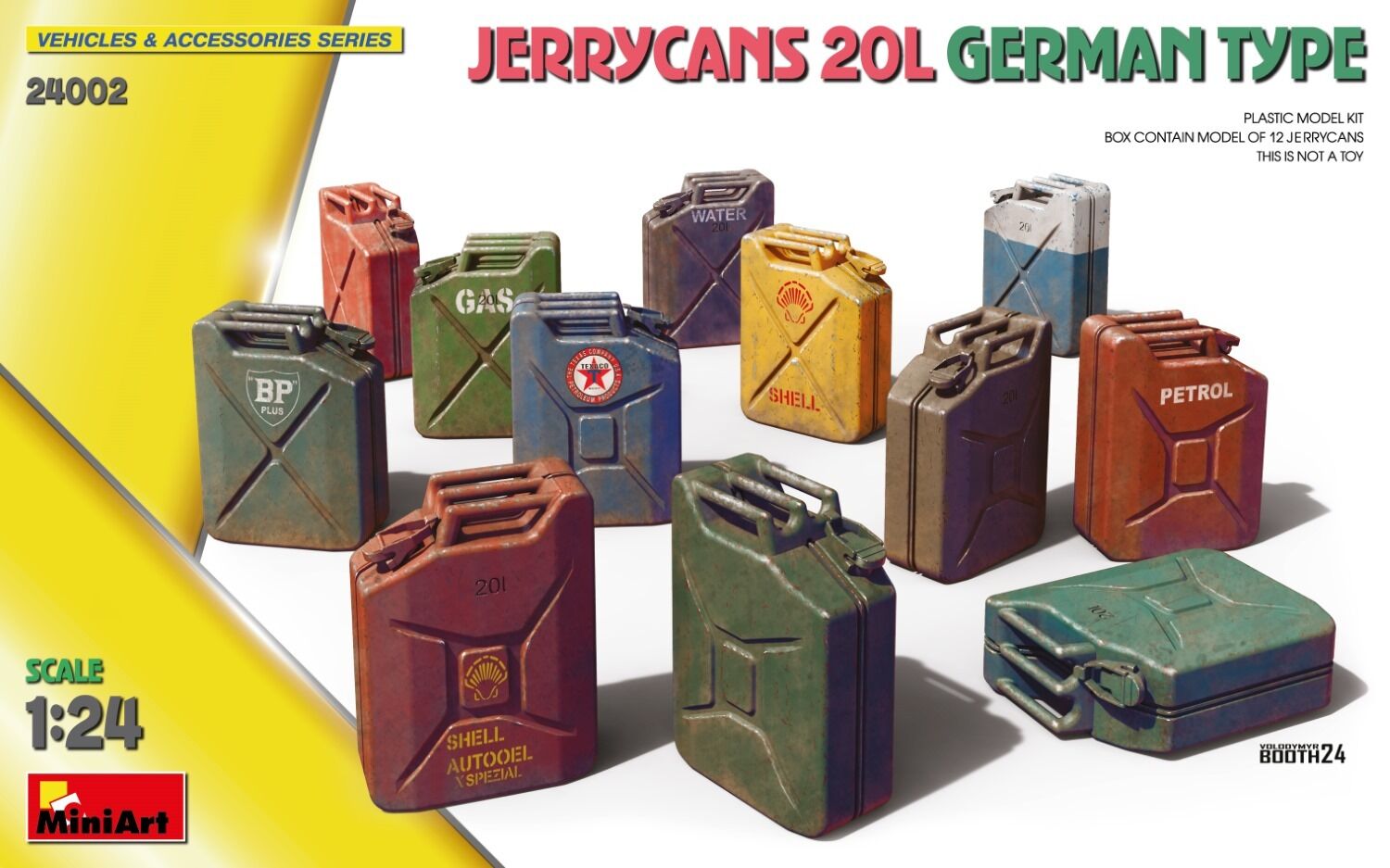 MiniArt 1/24 Jerrycans 20L German Type Plastic Model Kit