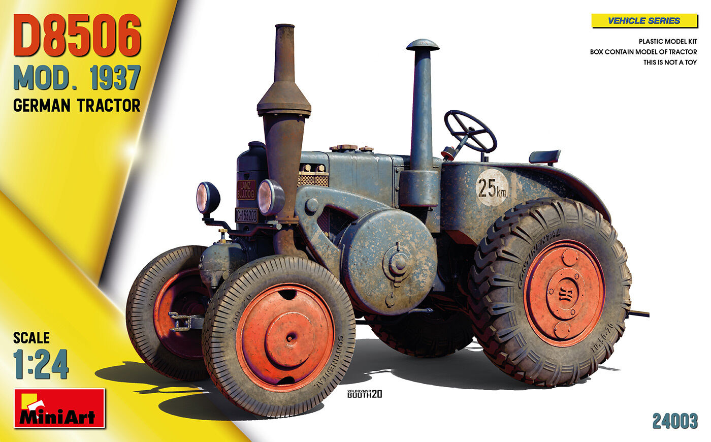 MiniArt 1/24 German Tractor D8506 Mod. 1937 Plastic Model Kit