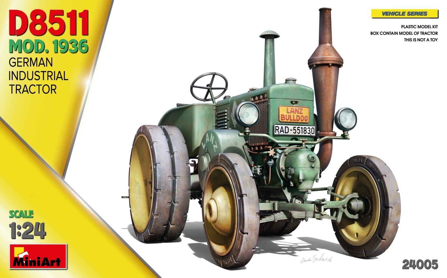 MiniArt 1/24 German Industrial Tractor D8511 Mod. 1936 Plastic Model Kit