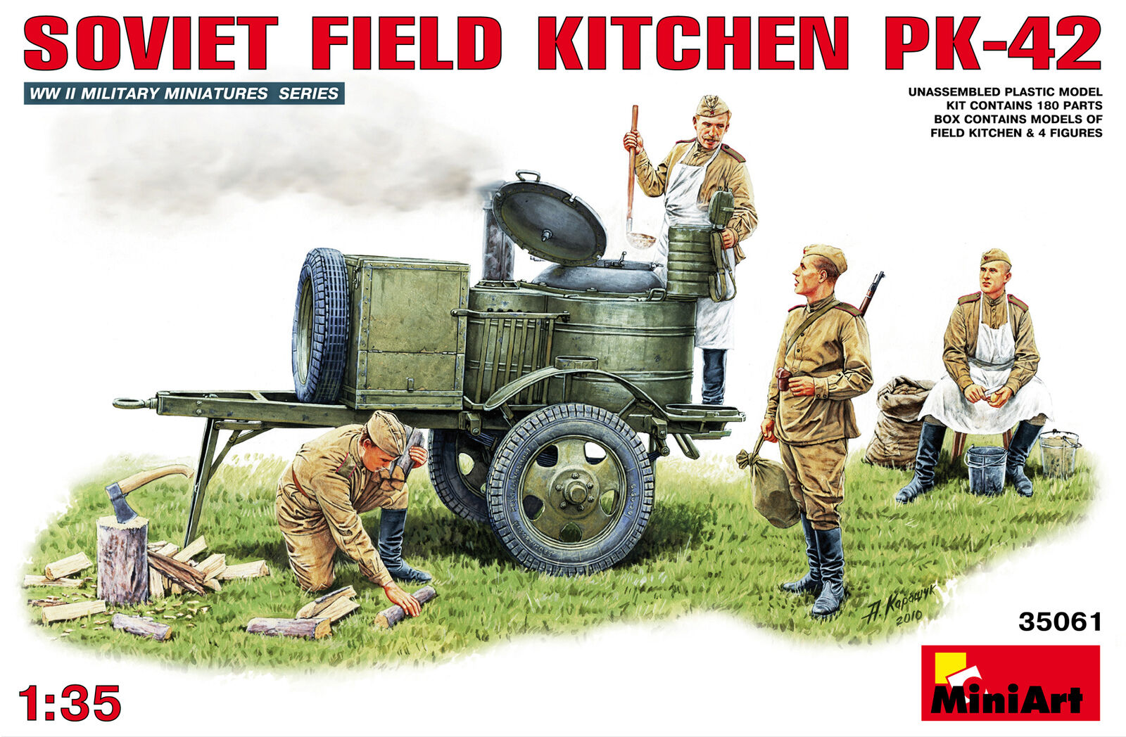 MiniArt 1/35 Soviet Field Kitchen KP-42 Plastic Model Kit