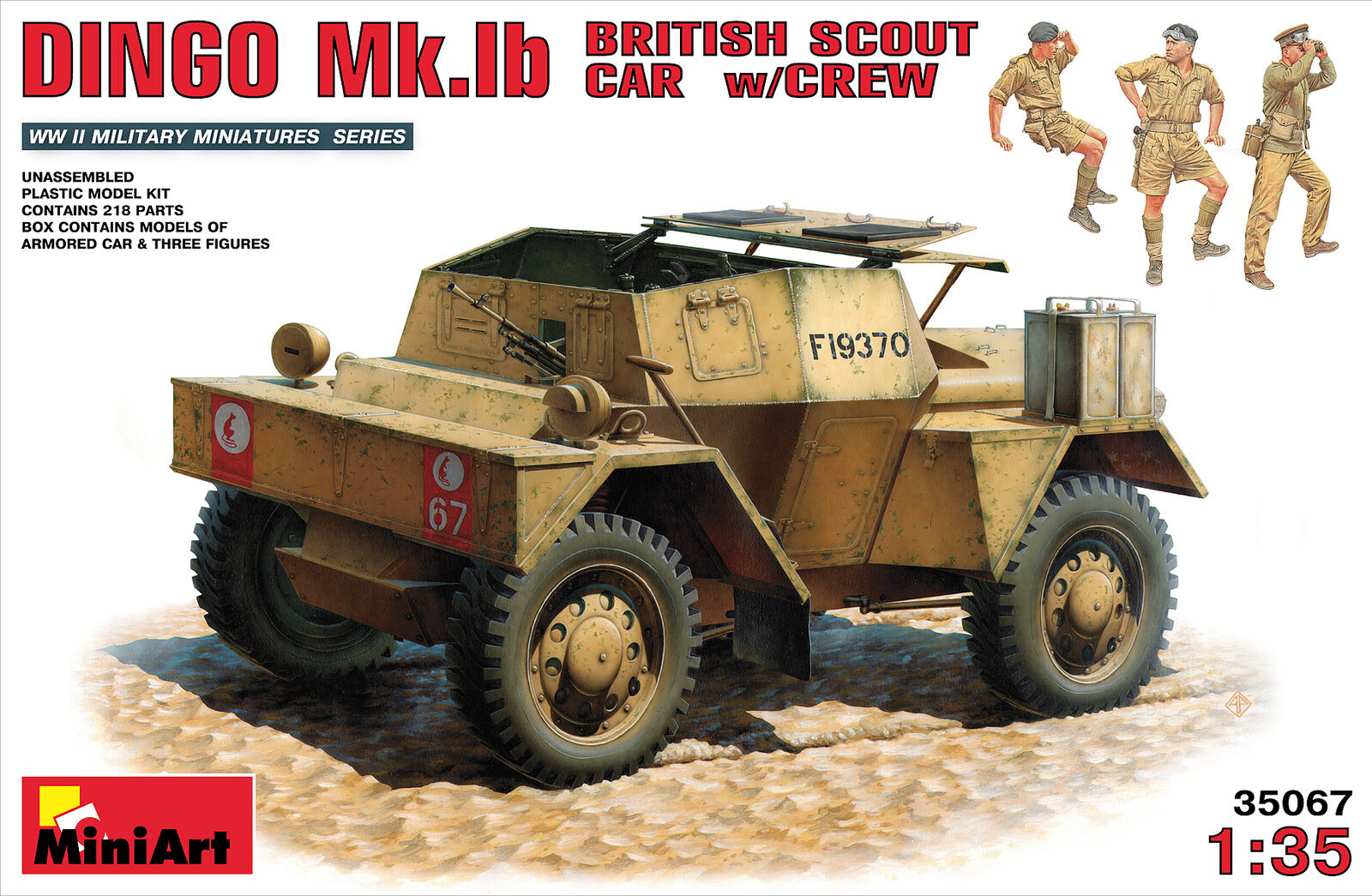 MiniArt 1/35 British Scout Car Dingo MK. 1b Plastic Model Kit