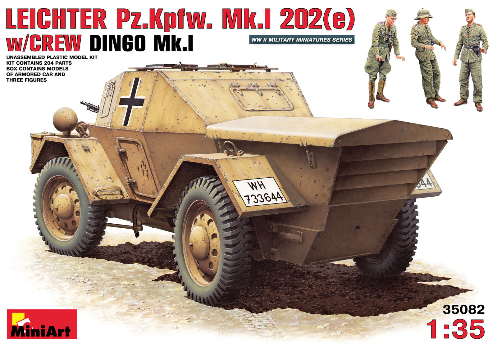 MiniArt 1/35 Leichter Pz.Kpfw. MkI 202(e) w/crew Plastic Model Kit
