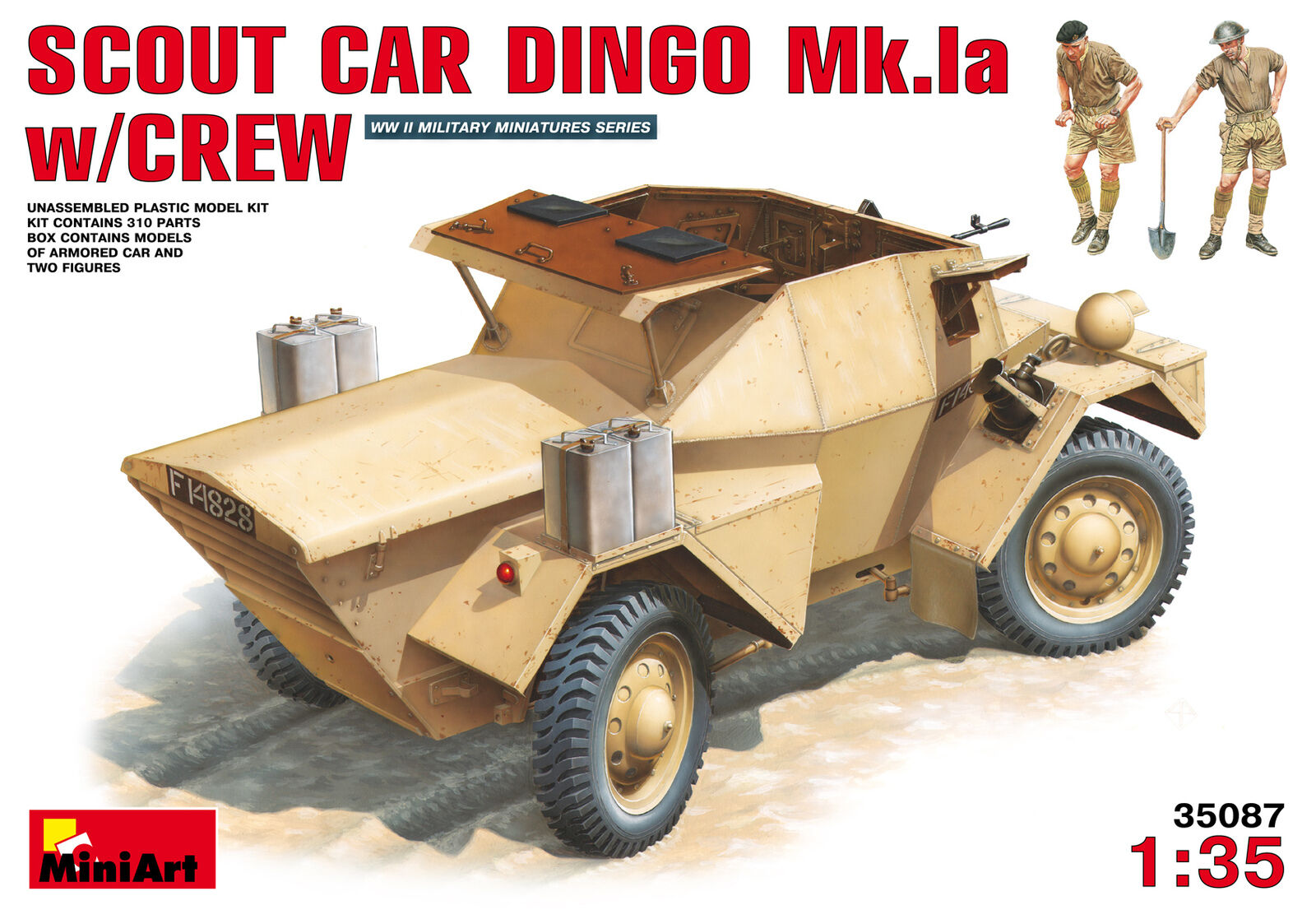 MiniArt 1/35 Scout Car Dingo Mk 1a w/crew Plastic Model Kit