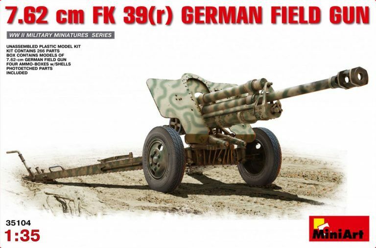 MiniArt 1/35 7.62 cm F.K. 39 German Field Gun Plastic Model Kit