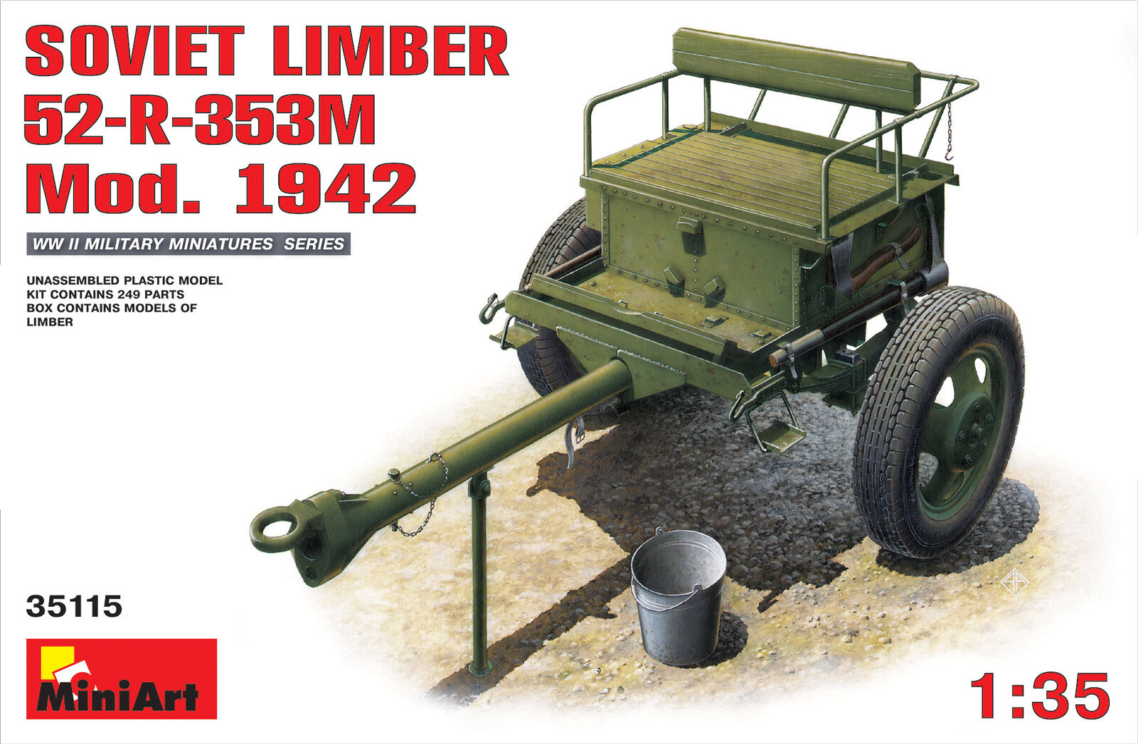 MiniArt 1/35 Soviet Limber 52-R-353M Mod.1942 Plastic Model Kit