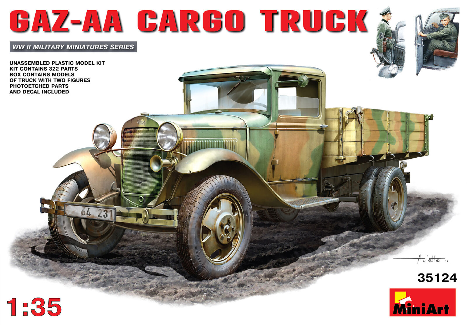 MiniArt 1/35 GAZ-AA ?argo Truck Plastic Model Kit