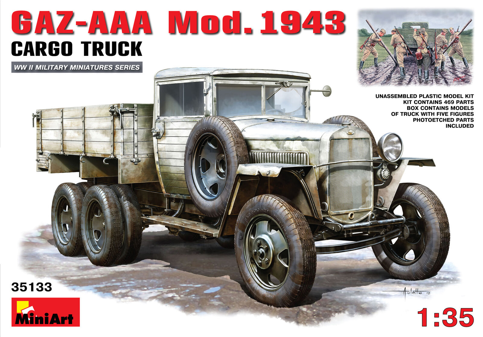 MiniArt 1/35 GAZ-AAA Mod. 1943 Cargo Truck Plastic Model Kit