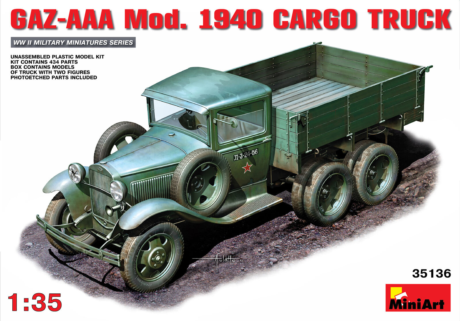MiniArt 1/35 GAZ-AA?. Mod. 1940. Cargo Truck Plastic Model Kit
