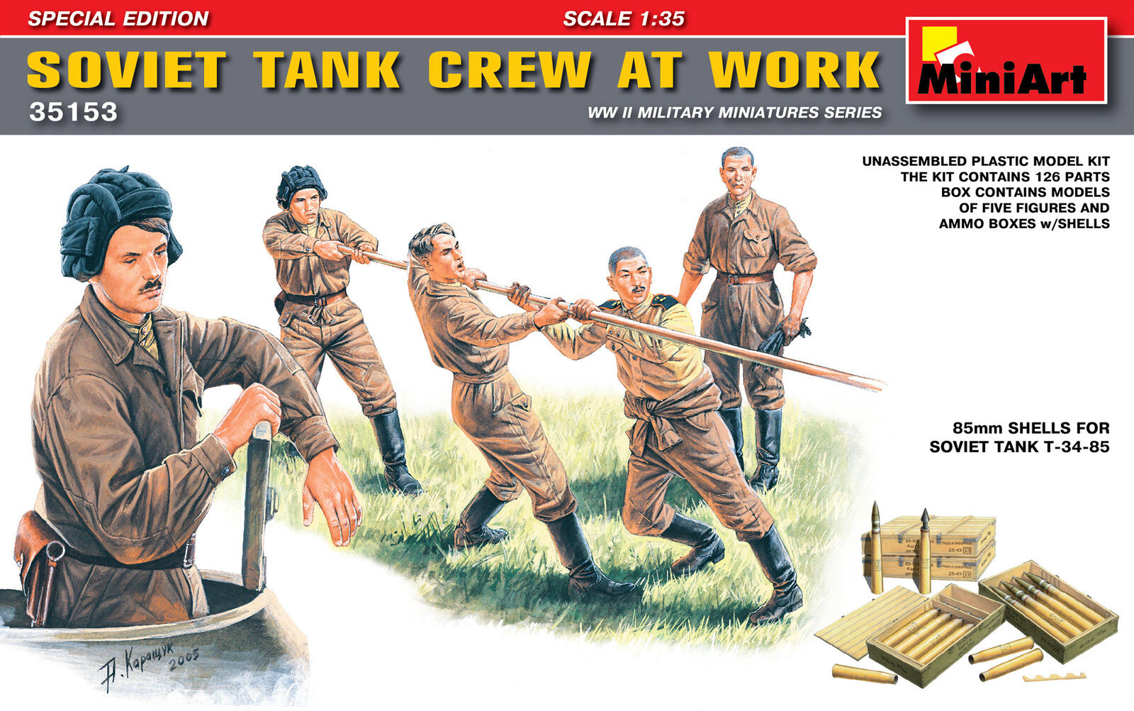 MiniArt 1/35 Soviet Tank Crew at Work. Special Edition Plastic Model Kit