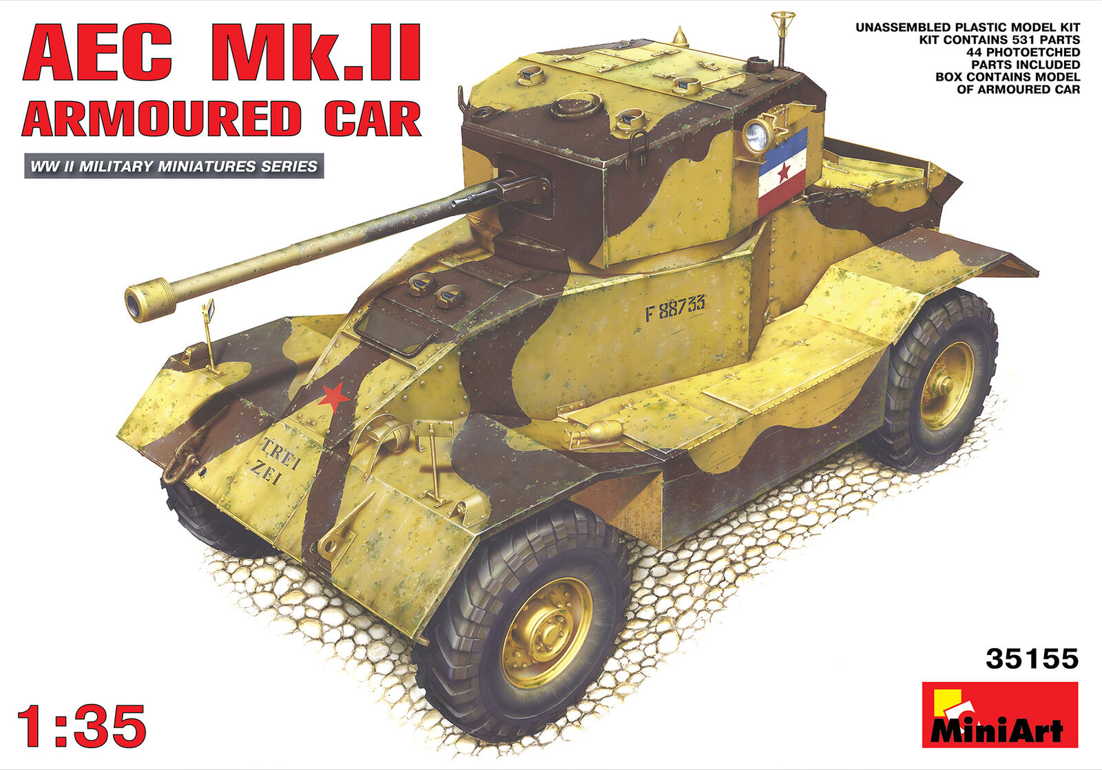 MiniArt 1/35 AEC Mk 2 Armoured Car Plastic Model Kit