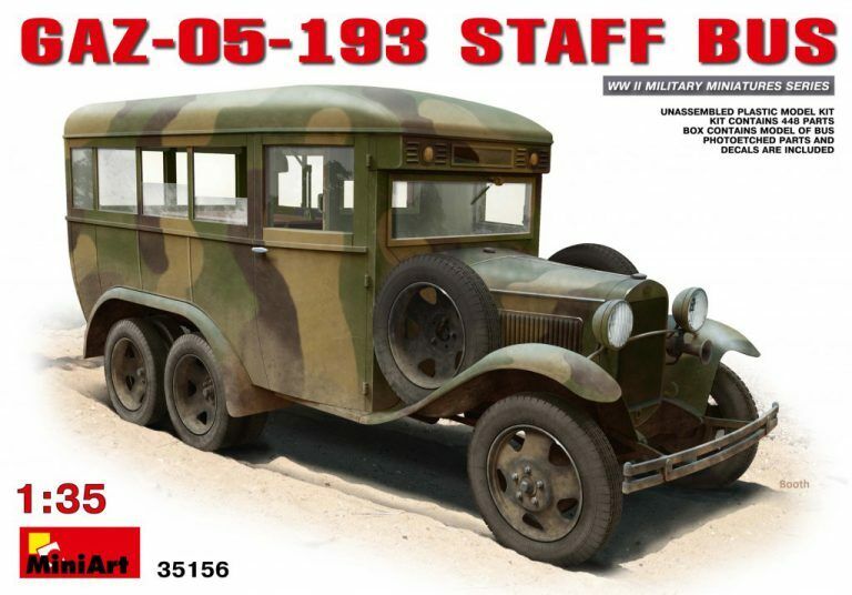 MiniArt 1/35 GAZ-05-193 Staff Bus Plastic Model Kit