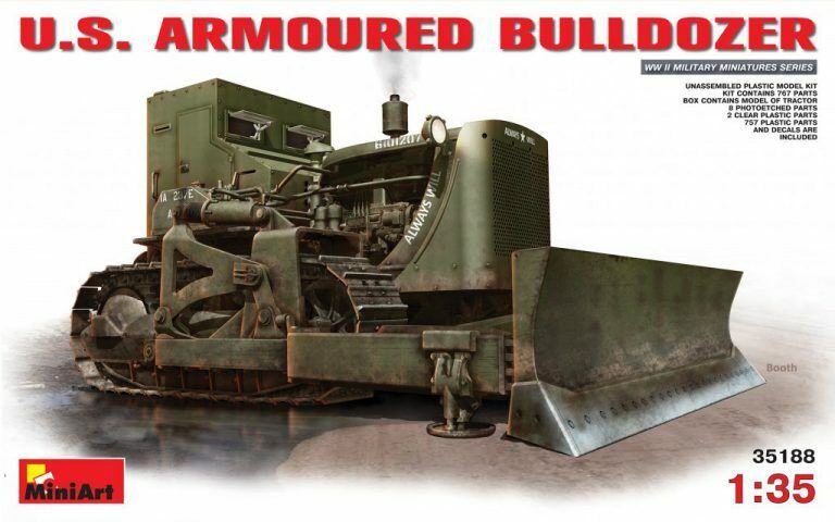 MiniArt 1/35 U.S. Armoured Buldozer Plastic Model Kit