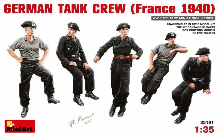 MiniArt 1/35 German Tank Crew (France 1940) Plastic Model Kit