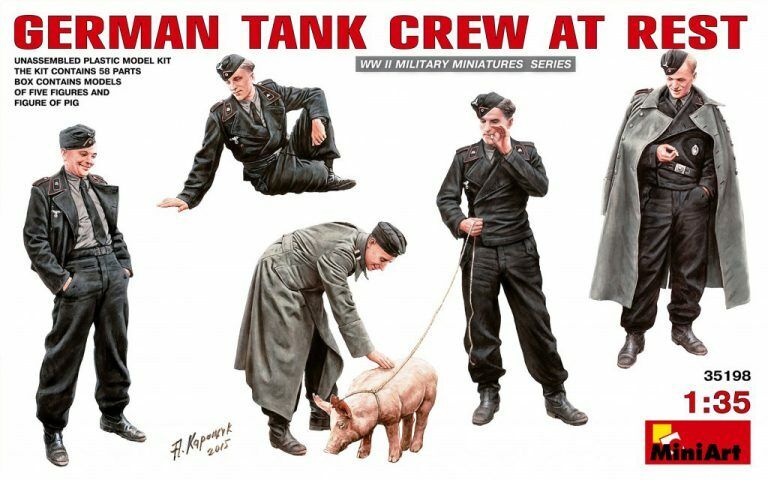 MiniArt 1/35 German Tank Crew at Rest Plastic Model Kit