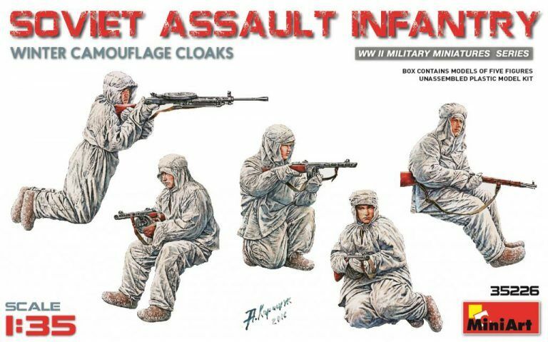 MiniArt 1/35 Soviet Assault Infantry (Win.Camouflage Cloaks) Plastic Model Kit