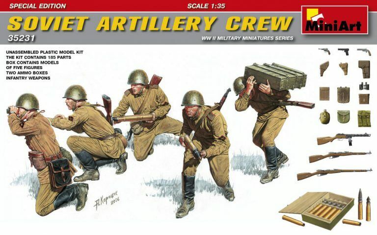 MiniArt 1/35 Soviet Artillery Crew.Special Edition Plastic Model Kit