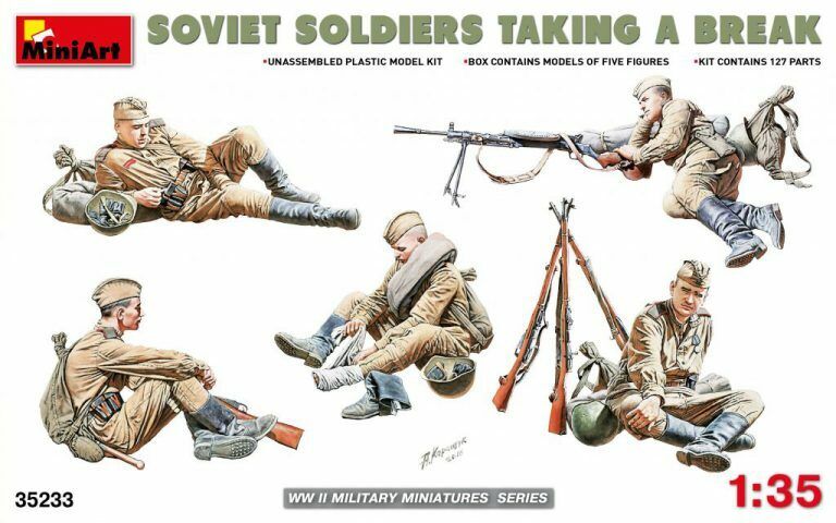 MiniArt 1/35 Soviet Soldiers Taking a Break Plastic Model Kit
