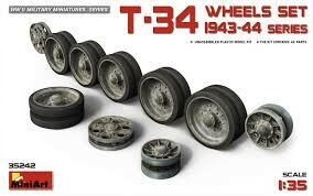 MiniArt 1/35 T-34 Wheels Set. 1943-44 Series Plastic Model Kit