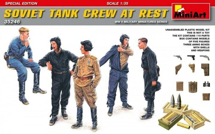 MiniArt 1/35 Soviet Tank Crew at Rest.Special Edition Plastic Model Kit