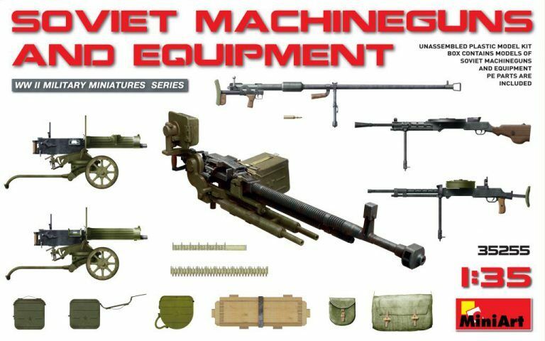MiniArt 1/35 Soviet Machineguns & Equipment Plastic Model Kit