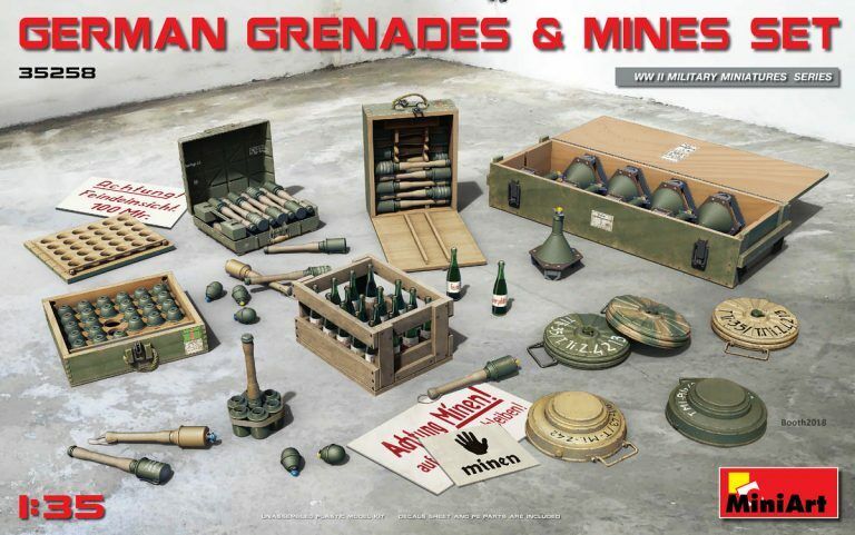MiniArt 1/35 German Grenades & Mines Set Plastic Model Kit