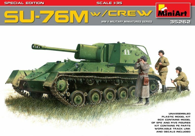 MiniArt 1/35 SU-76M w/Crew Special Edition Plastic Model Kit