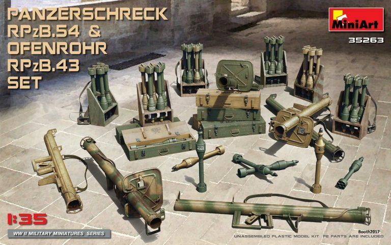 MiniArt 1/35 Panzerschreck RPzB.54 & Ofenrohr RPzB.43 Set Plastic Model Kit