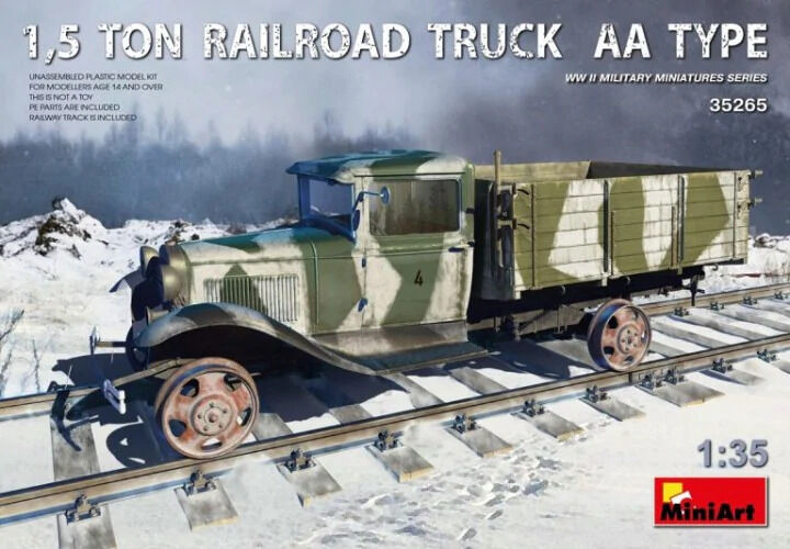MiniArt 1/35 1.5 Ton Railroad Truck AA Type Plastic Model Kit