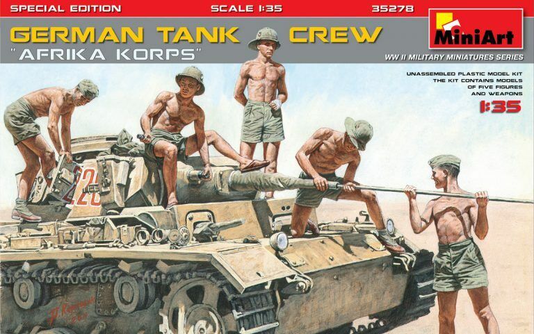 MiniArt 1/35 German Tank Crew.€Afrika Korps€. Special Edition Plastic Model Kit