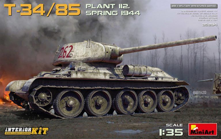 MiniArt 1/35 T-34-85 Plant 112. Spring 1944. Interior Kit Plastic Model Kit