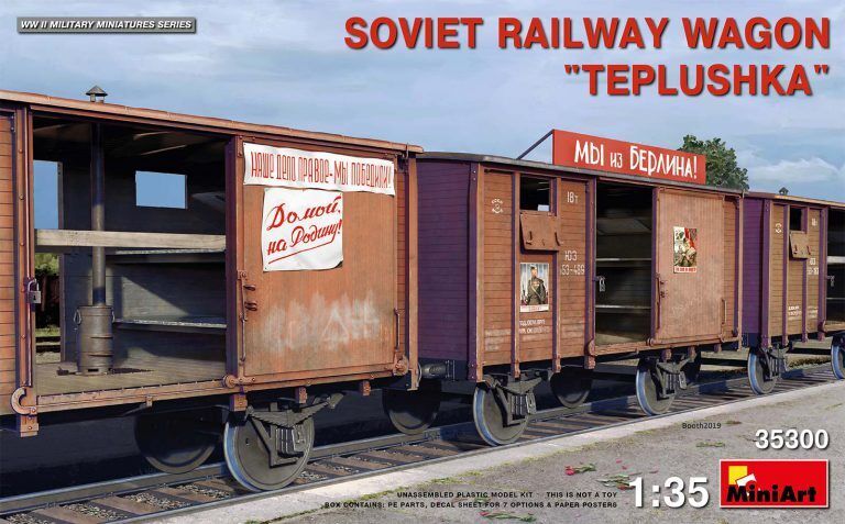 MiniArt 1/35 Soviet Railway Wagon Teplushka Plastic Model Kit