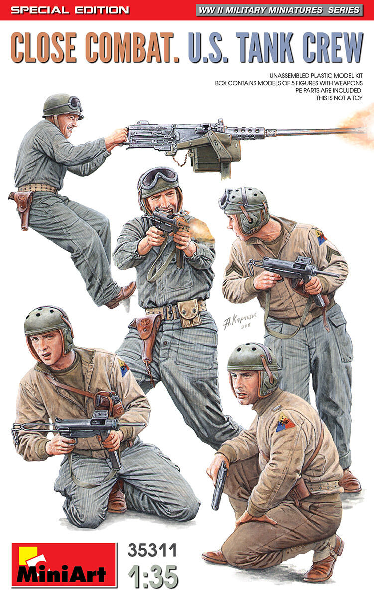 MiniArt 1/35 Close Combat. U.S. Tank Crew. Special Edition Plastic Model Kit
