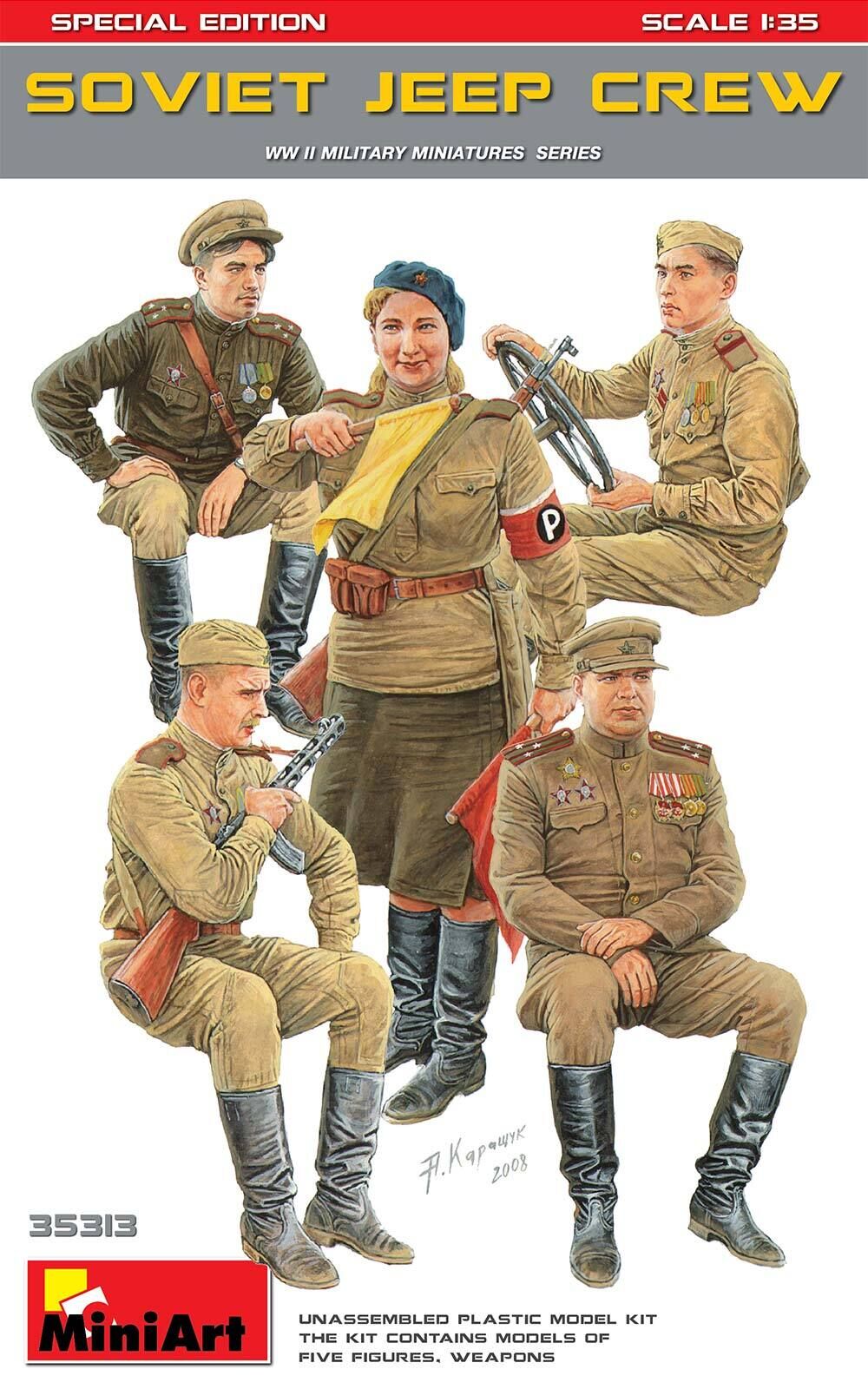 MiniArt 1/35 Soviet Jeep Crew. Special Edition Plastic Model Kit