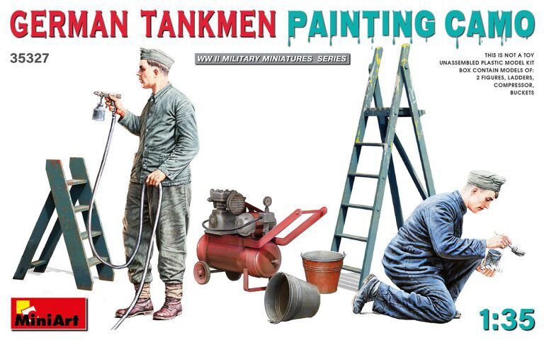 MiniArt 1/35 German Tankmen. Painting Camo Plastic Model Kit