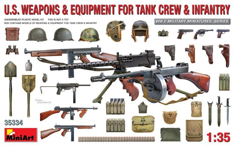 MiniArt 1/35 U.S. Weapons & Equipment for Tank Crew & Infantry Plastic Model Kit