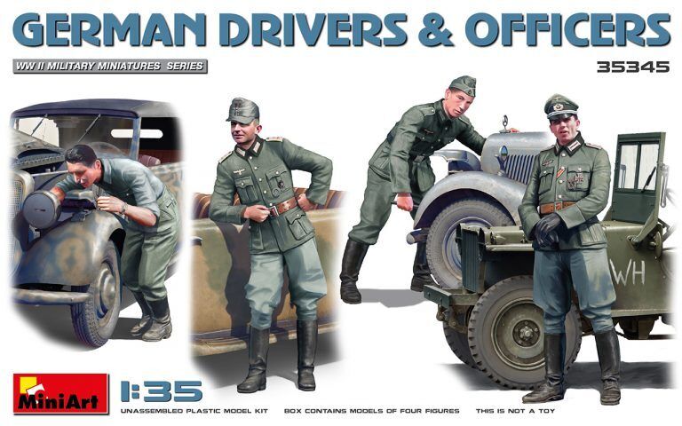 MiniArt 1/35 German Drivers & Officers Plastic Model Kit