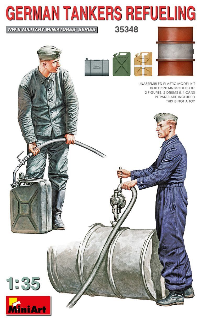MiniArt 1/35 German Tankers Refueling Plastic Model Kit