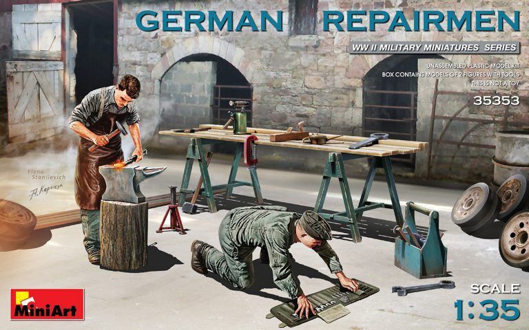 MiniArt 1/35 GERMAN REPAIRMEN Plastic Model Kit