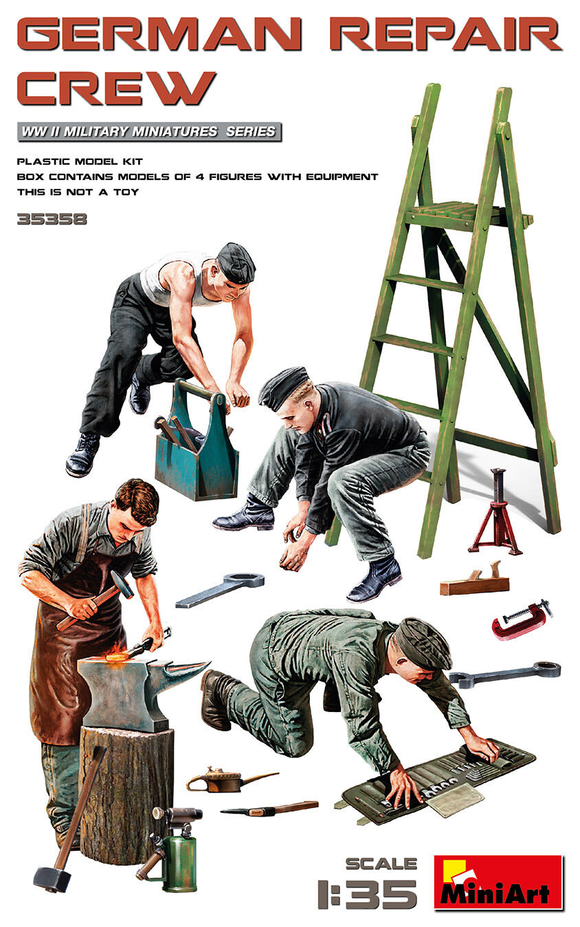 MiniArt 1/35 German Repair Crew Plastic Model Kit