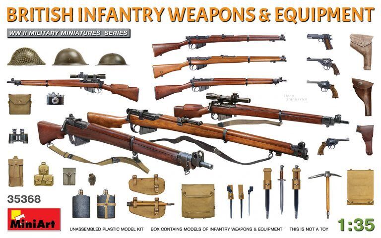 MiniArt 1/35 British Infantry Weapons & Equipment Plastic Model Kit