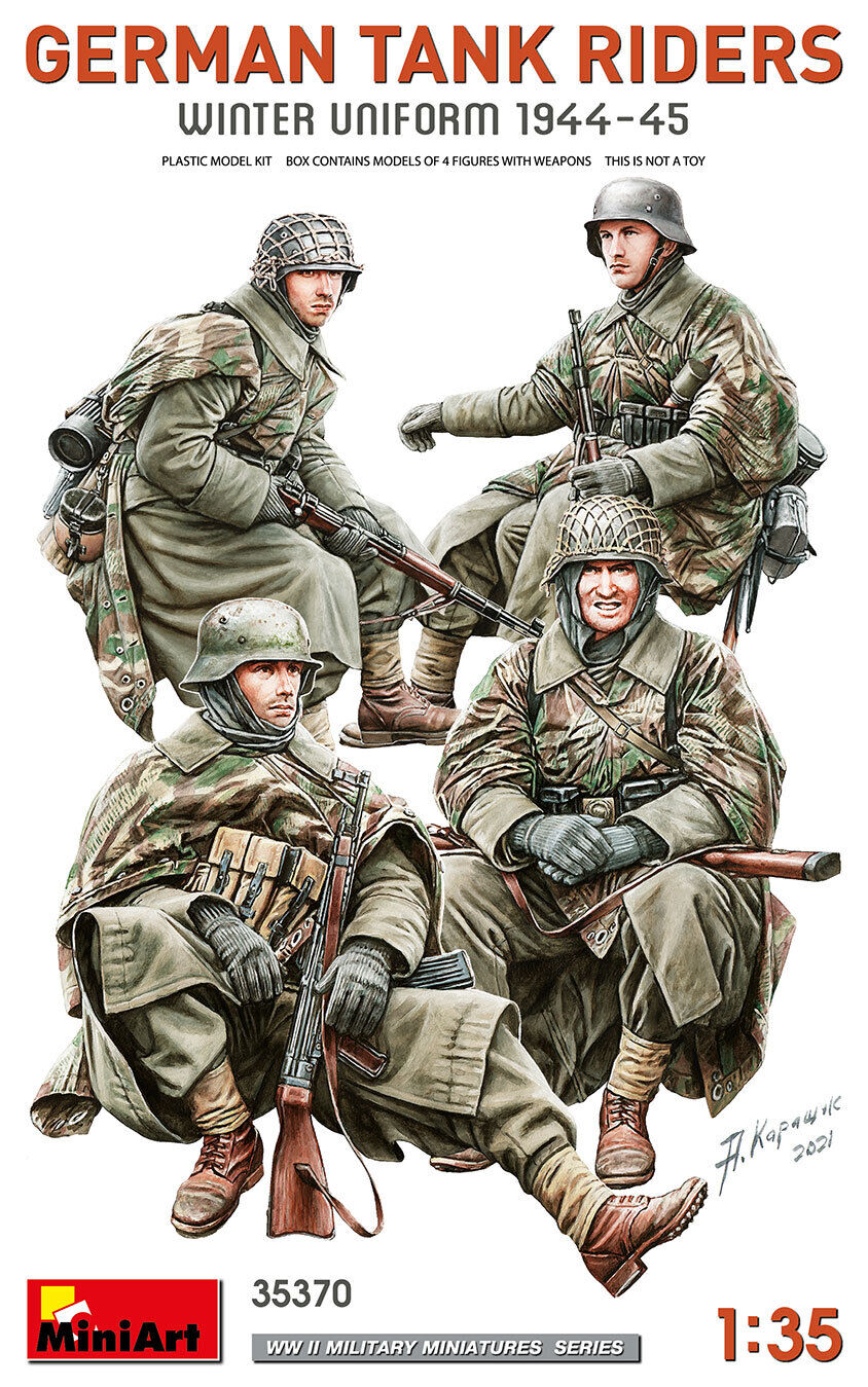 MiniArt 1/35 German Tank Riders (Winter Uniform 1944-45) Plastic Model Kit