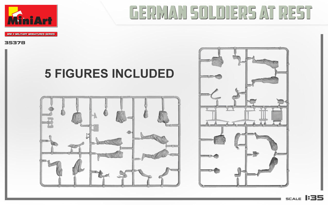 MiniArt 1/35 GERMAN SOLDIERS AT REST. SPECIAL EDITION Plastic Model Kit