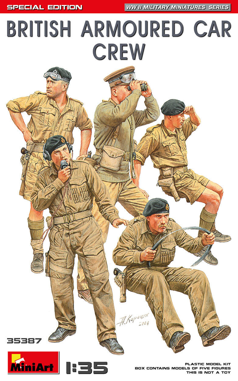 MiniArt 1/35 British Armoured Car Crew.Special Edition Plastic Model Kit